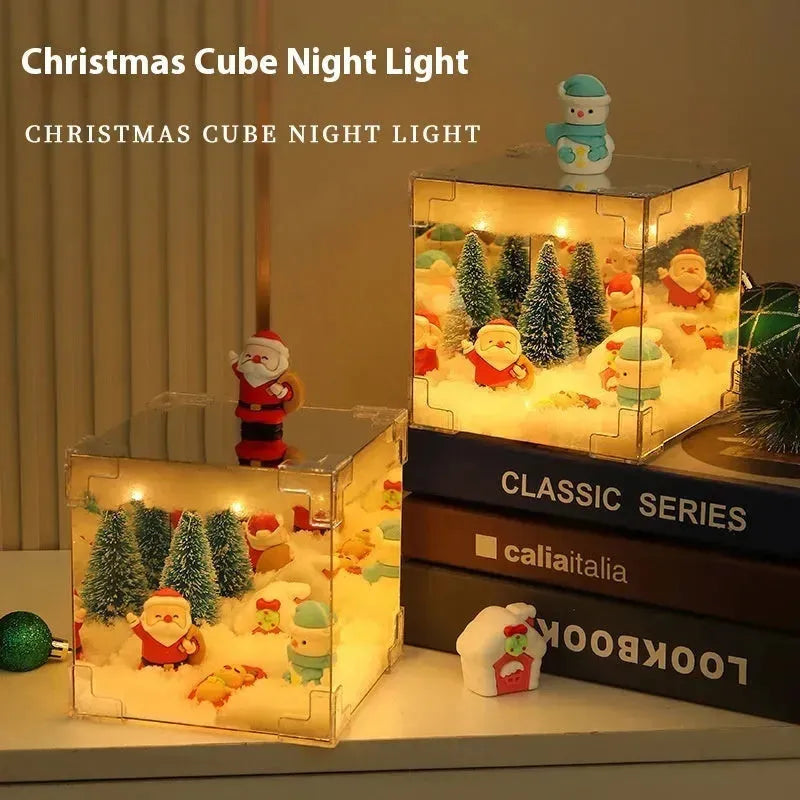 Cubo di Natale Night Light Lamp lampada Desktop Decoration Regali di Natale