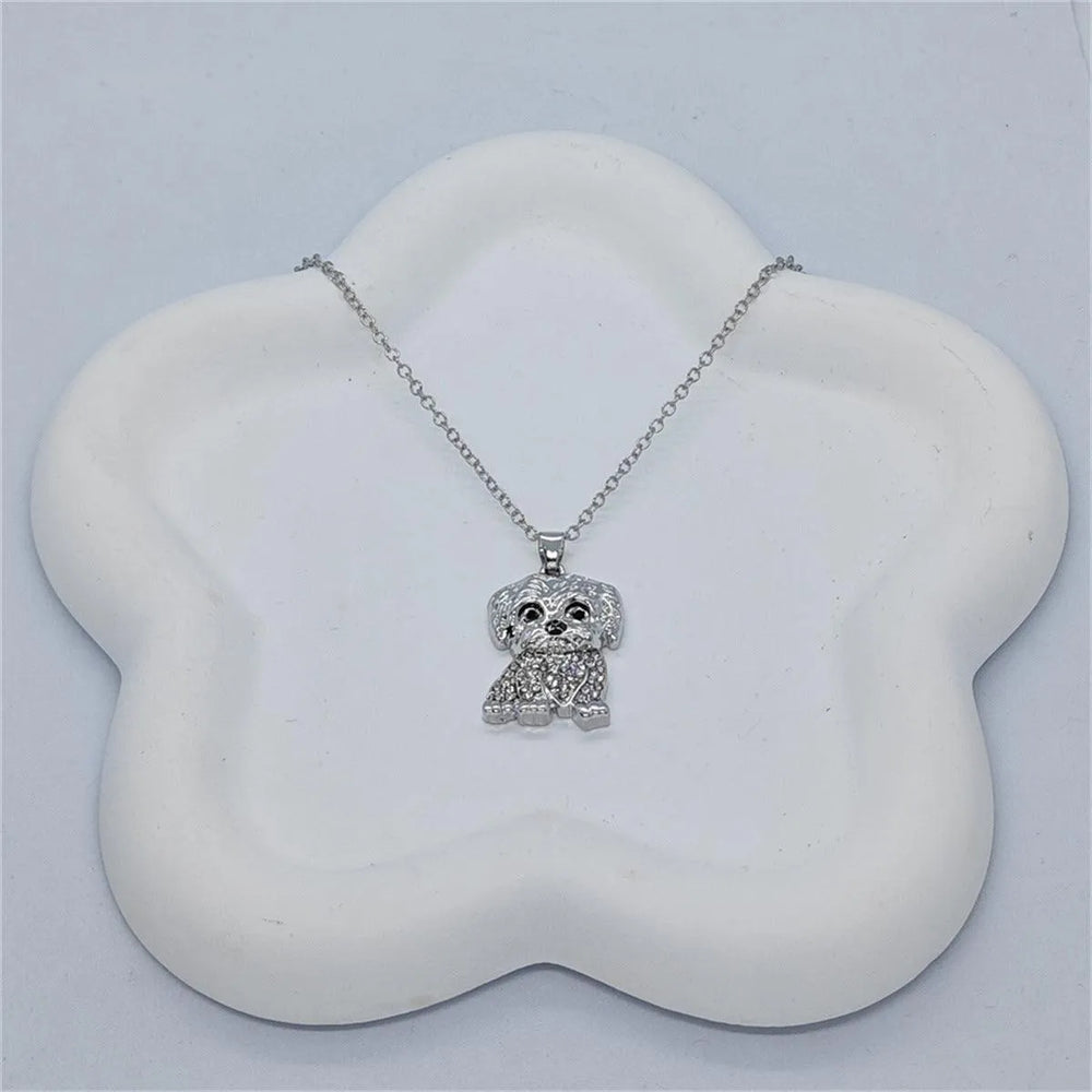 Eco-friendly Zinc Alloy Die Casting Puppy Pendant Necklace - EX-STOCK CANADA