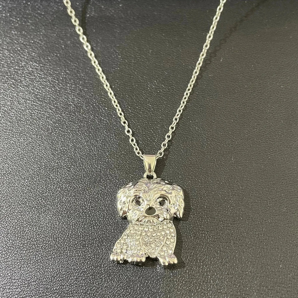 Eco-friendly Zinc Alloy Die Casting Puppy Pendant Necklace - EX-STOCK CANADA