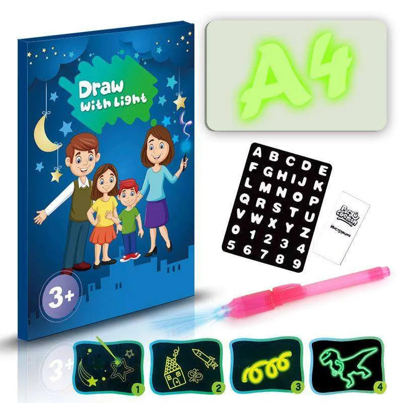 Educational Toy Drawing Pad 3D Magic 8 Light Effects Puzzle Board Sketchpad - EX-STOCK CANADA