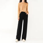 High Waist Casual All-match Knitted Mop Trousers Thickened