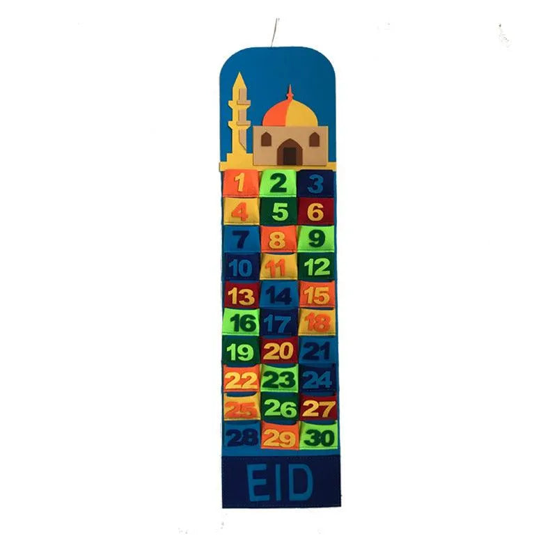 Eid Ramadan Decorated Arab Fabric Wall Calendar - EX-STOCK CANADA