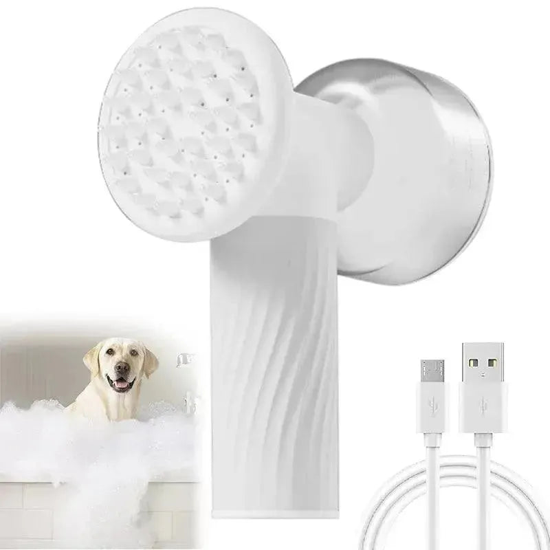 Electric Automatic Foaming Pet Bath Brush with Soap Dispenser - EX-STOCK CANADA