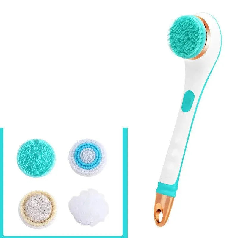 Electric Bath Brush Silicone Back Scrubber USB Rechargeable 2 Speeds Rotating Shower Brush Spa Waterproof Body Cleaning Brush - EX-STOCK CANADA