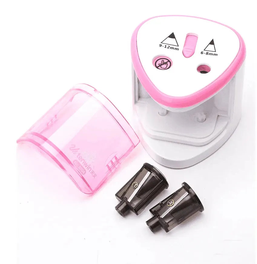 Electric pencil sharpener: child-safe, learning stationery for primary school. - EX-STOCK CANADA