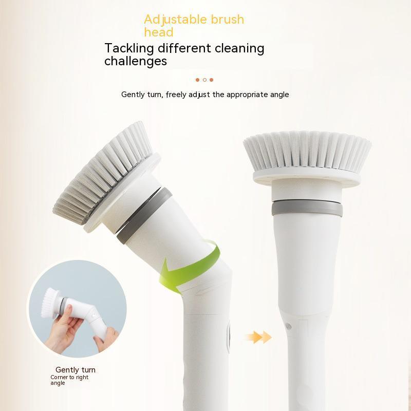 Electric Scrubber Cleaning Wall Long Hadle Elbow Telescopic Multifunction Cleaning Brush - EX-STOCK CANADA