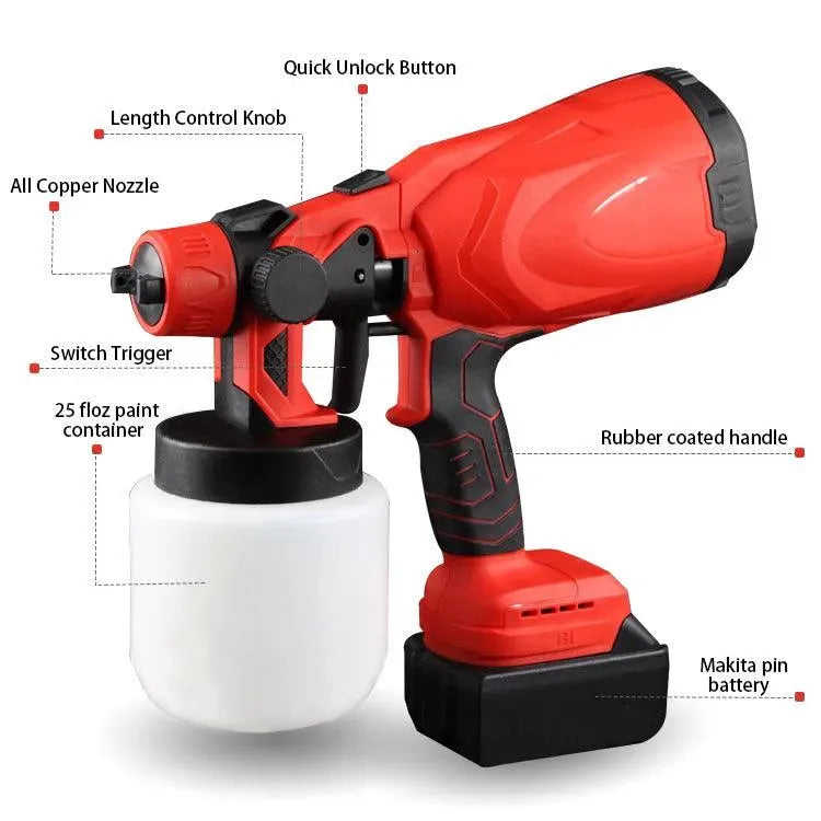 Electric Spray Gun High Pressure Automatic Apray Paint Portable Handheld Paint Watering Spray Gun - EX-STOCK CANADA