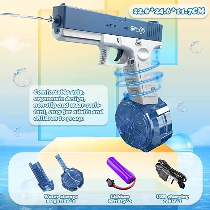 Electric Water Gun, Automatic Water Gun, 58CC 434CC Large Capacity, Range Up To 32 Feet, Summer Water Gun Toys - EX-STOCK CANADA