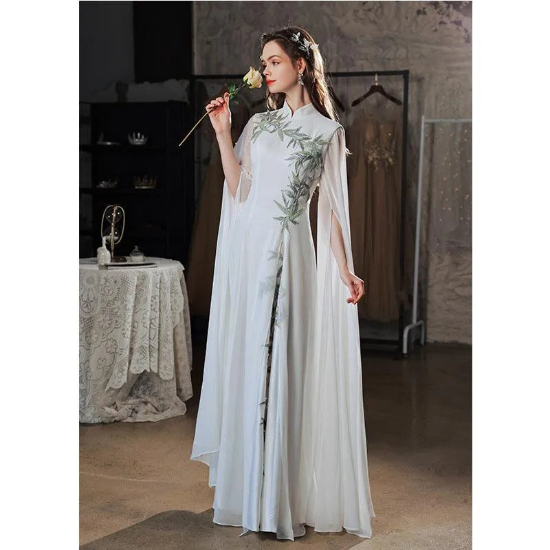 Elegant Luxurious Dinner Party Embroidered Dress for Classy Arab Dubai Turkey Women - EX-STOCK CANADA