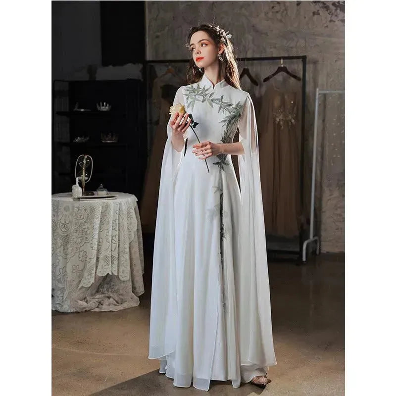 Elegant Luxurious Dinner Party Embroidered Dress for Classy Arab Dubai Turkey Women - EX-STOCK CANADA