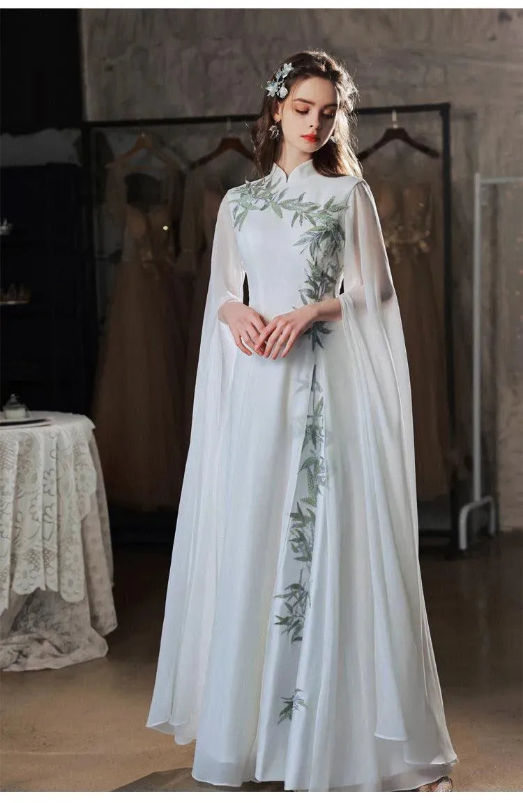 Elegant Luxurious Dinner Party Embroidered Dress for Classy Arab Dubai Turkey Women - EX-STOCK CANADA