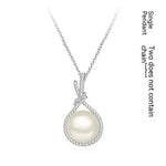 Elegant Natural Shell Pearls White Pearl Pendant Necklace - EX-STOCK CANADA