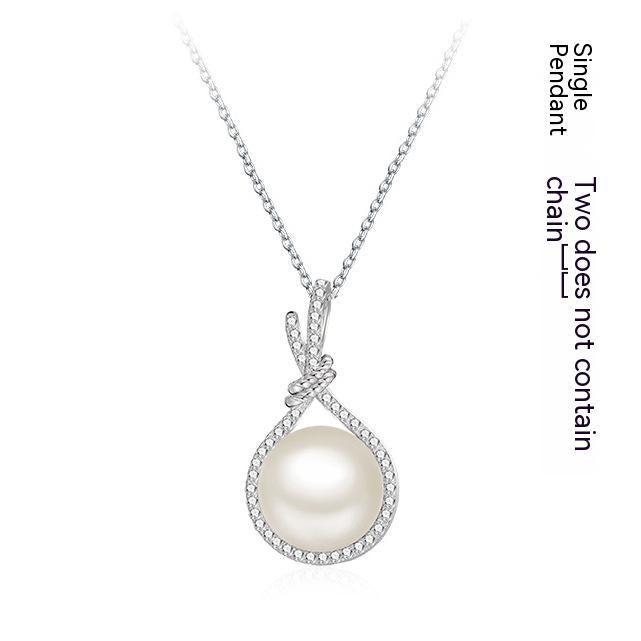 Elegant Natural Shell Pearls White Pearl Pendant Necklace - EX-STOCK CANADA