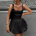 Elegant Sleeveless Fashion Stitching Vest Mini Dress - EX-STOCK CANADA