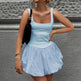 Elegant Sleeveless Fashion Stitching Vest Mini Dress - EX-STOCK CANADA