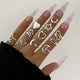 Eleven Sets Of Personalized Retro Hollow Love Stars Moon Cactus Eyes Ring - EX-STOCK CANADA