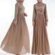 Embroidered Arab Lace Long Sleeve Dress - EX-STOCK CANADA