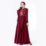 Embroidered Arab Lace Long Sleeve Dress - EX-STOCK CANADA