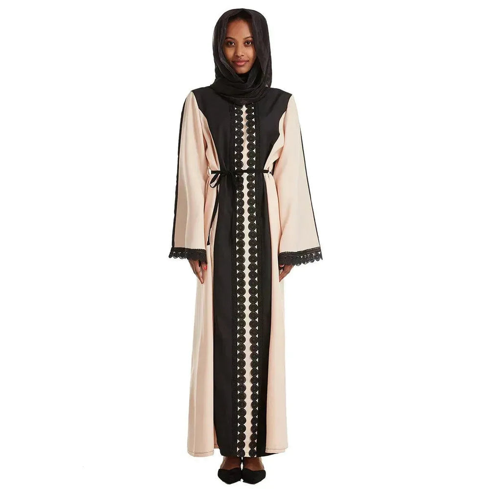 Embroidered Cotton Robe Abaya Dress for Arab Dubai Turkey Middle East Women. - EX-STOCK CANADA