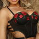 Embroidered rose lingerie sexy suit - EX-STOCK CANADA