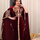 Embroidered Turkish Sequined Gold Velvet Dubai Middle East Women Dress - EX-STOCK CANADA