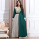 Embroidery Applique Tunic Dinner Party Robe Dress for Arab Dubai Turkey Middle East Women. - EX-STOCK CANADA