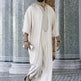 Ethnic Style Loose Casual Embroidery White Arab Robe - EX-STOCK CANADA