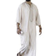 Ethnic Style Loose Casual Embroidery White Arab Robe - EX-STOCK CANADA