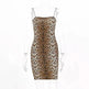 European And American Leopard Print Sleeveless Mini Dress - EX-STOCK CANADA