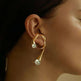 European and American pearl ear clip female irregular ear hook - EX-STOCK CANADA