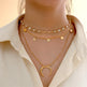 European And American Small Round Slice Tassel Moon Multi-layer Necklace - EX-STOCK CANADA