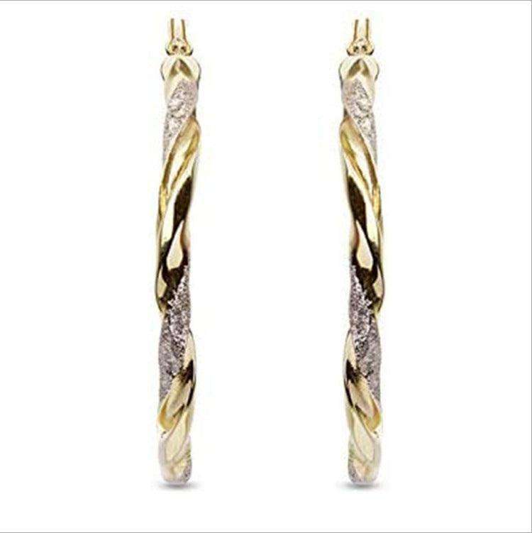 Exaggerated Simple Golden & Silver Colors Female Earrings - EX-STOCK CANADA