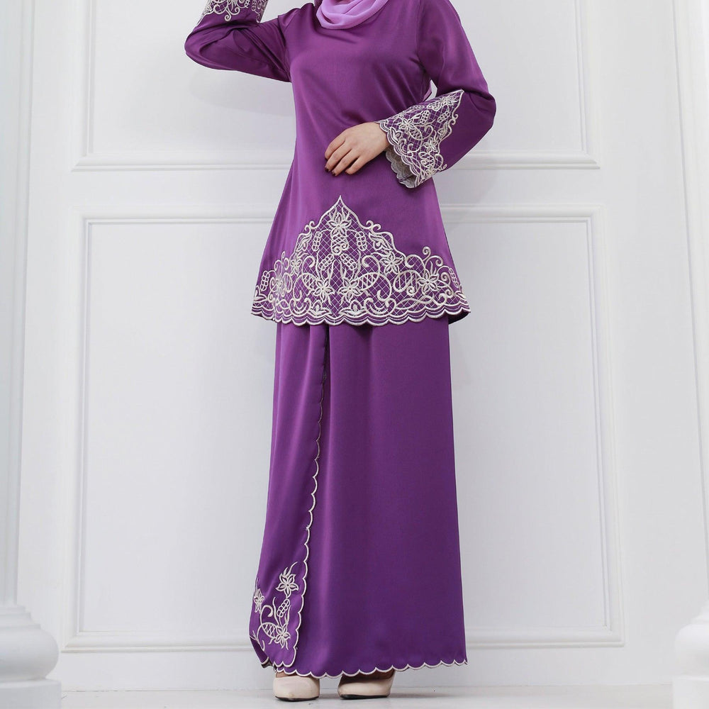 Exquisite Embroidery Two-piece Suit for Turkey Dubai Middle East Women Abaya inspired - EX-STOCK CANADA