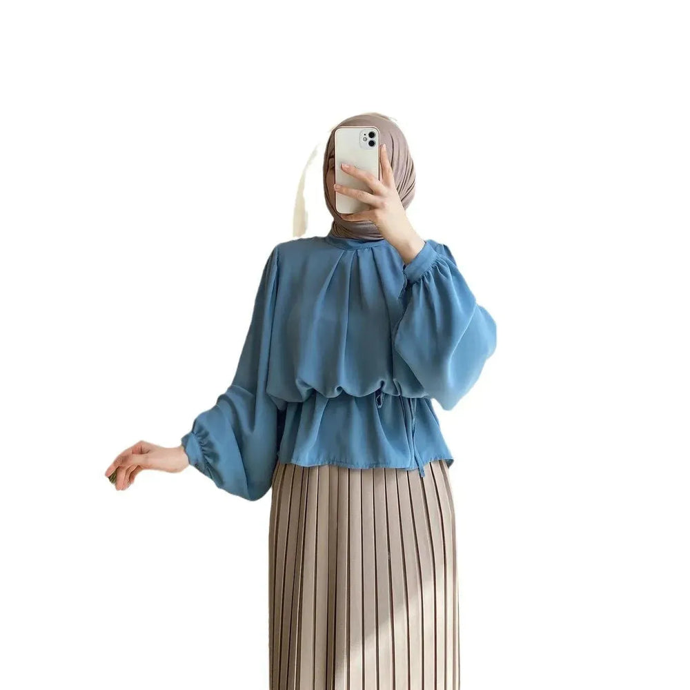 Extra Beautiful Pleated Skirt Suit for Arab Dubai Turkey Middle East Women Outfit set - EX-STOCK CANADA