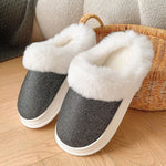 Fashion Frosted Sequined Plush Slippers Winter Warm Home Indoor Non-slip Bedroom Floor Fuzzy Slipper For Couple Women House Shoes