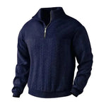 Invierno casual de otoño invierno medio cremallera suéter de collar de collar top hombres