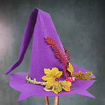 Women Modern Felt Witch Hat Costume Pointed Wool Felt Halloween Party Hats Witch Hat Warm Autumn Winter  Cosplay Props