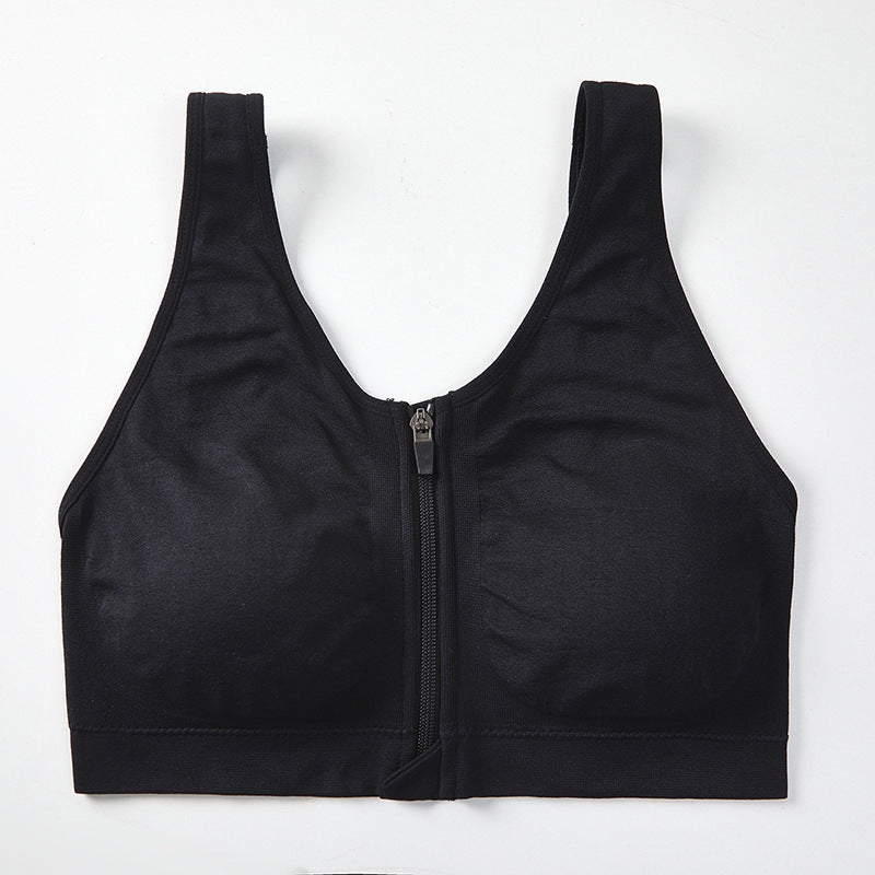 Front Zipper Sports Bra Shockproof High Strength Bra high impact sports bra