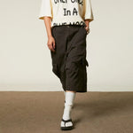 All-matching Loose Straight Cargo Cropped Baggy Pants Casual Trendy