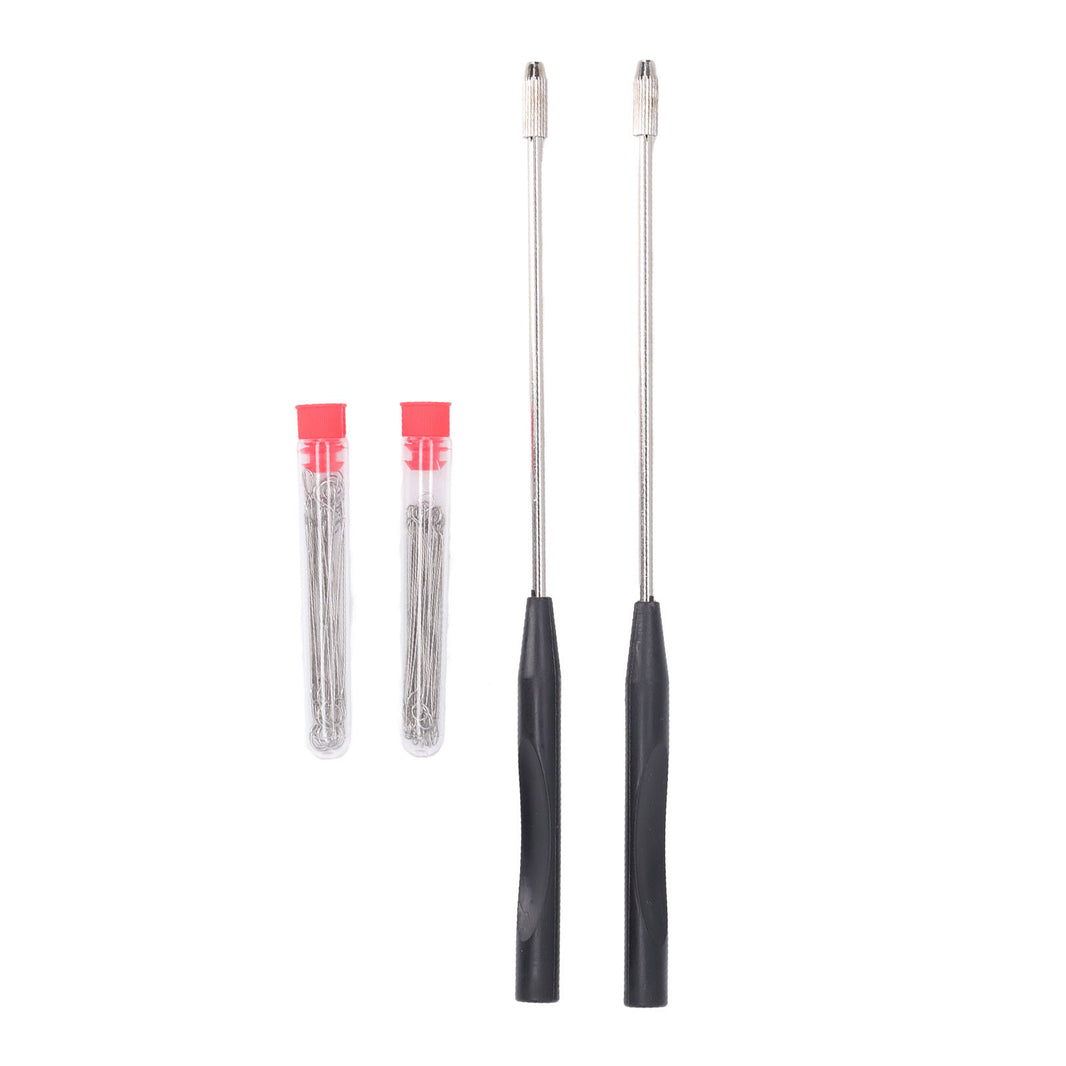 Inoculation Rod Set 23cm Chromium Coating Lightweight Reusable Inoculating Loop Kit for Laboratory