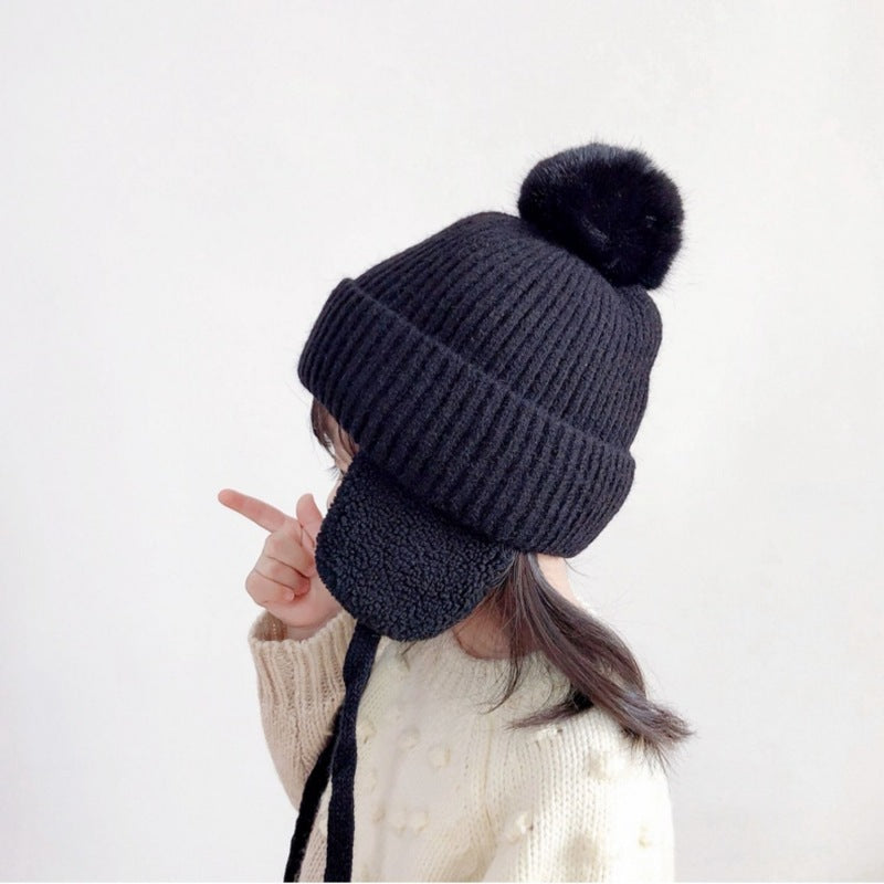 Otoño e invierno el lindo gorro de lana de tejer para niños