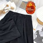 Autumn And Winter New High Waist Loose And Slimming Straight Casual Trousers