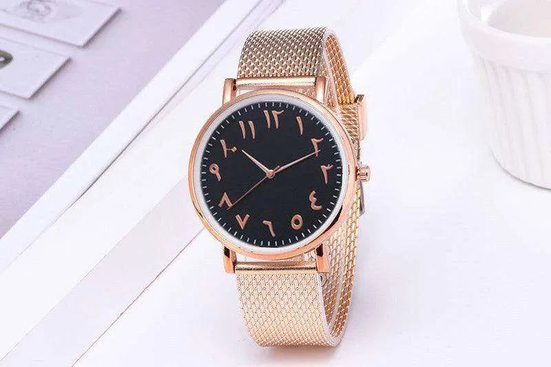 Fashion Creative Quartz Watches Couple Watches Digital Mesh Band Watches - EX-STOCK CANADA