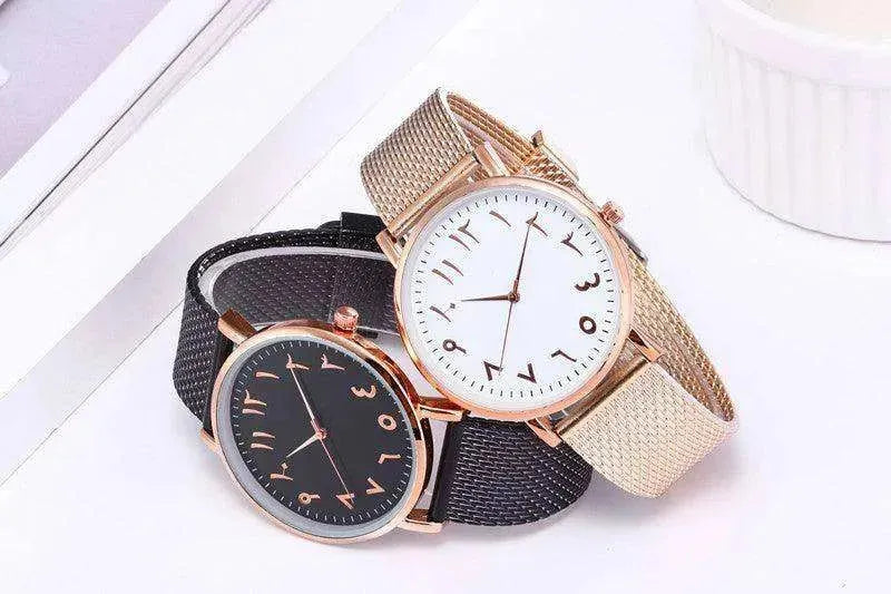 Fashion Creative Quartz Watches Couple Watches Digital Mesh Band Watches - EX-STOCK CANADA