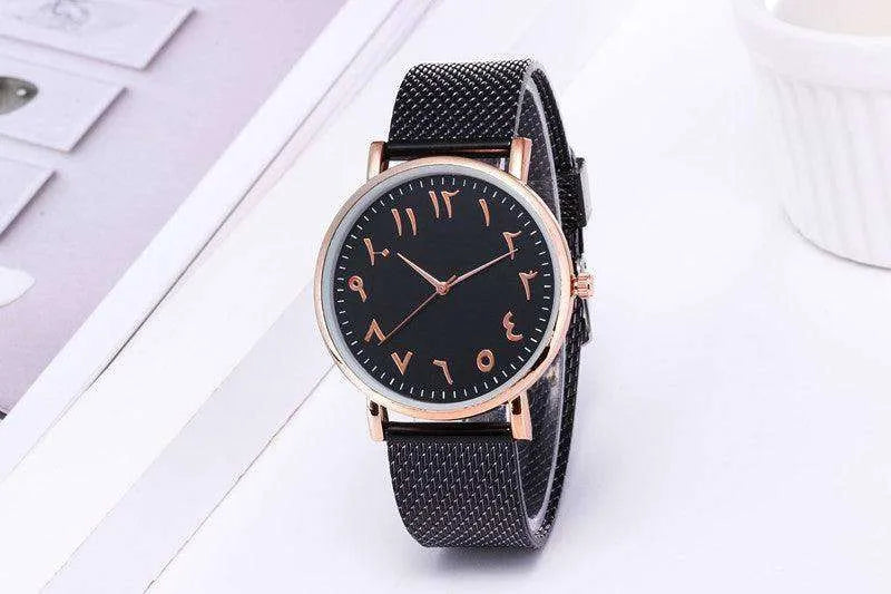 Fashion Creative Quartz Watches Couple Watches Digital Mesh Band Watches - EX-STOCK CANADA