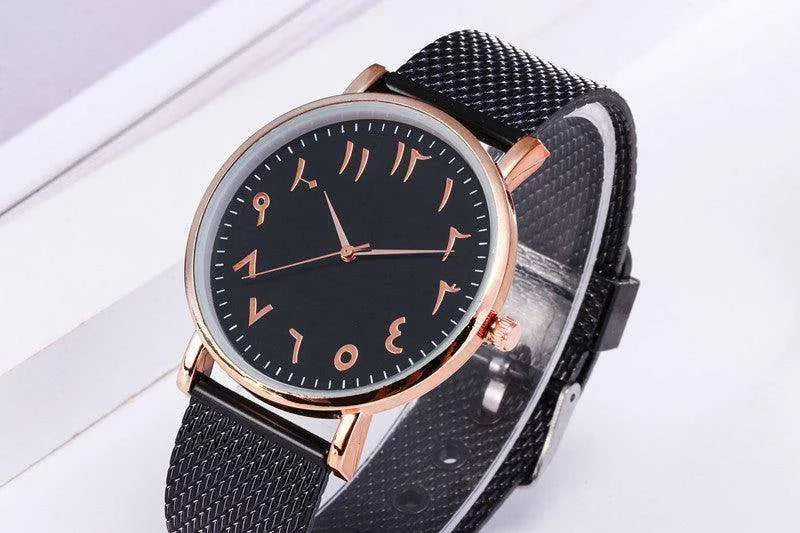 Fashion Creative Quartz Watches Couple Watches Digital Mesh Band Watches - EX-STOCK CANADA