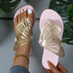 Fashion Hollow Butterfly Flip-Flops Summer Sandals For Women Casual Beach Shoes New Low Heel Flat Slides Slippers - EX-STOCK CANADA