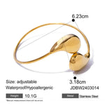 Fashion Jewelry 18K Gold Stainless Steel Irregular Drop-shaped Bracelet for Women Wedding Bracelet - EX-STOCK CANADA