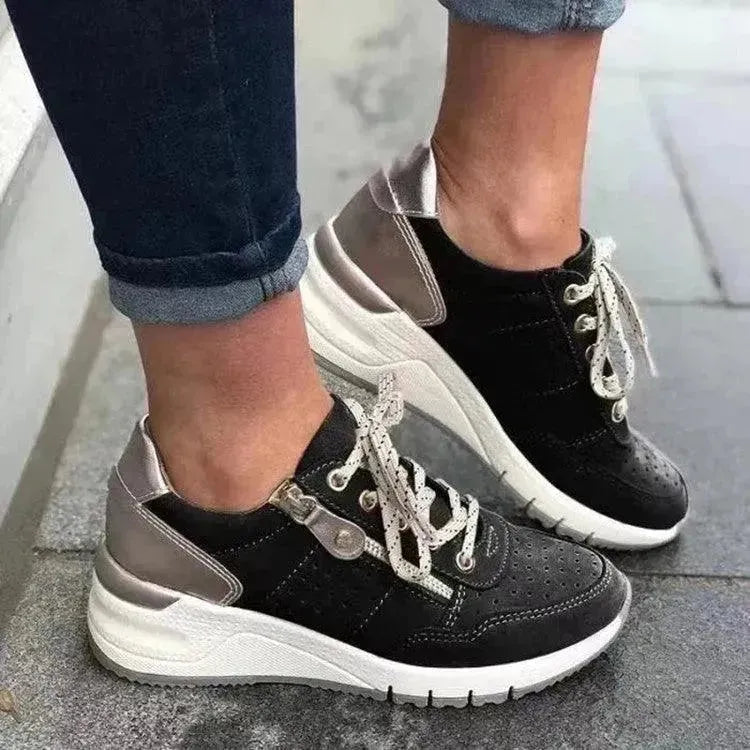 Fashion Lace-up Sneakers Women Cozy Thick-soled Sports Sneakers Shoes foe women - EX-STOCK CANADA