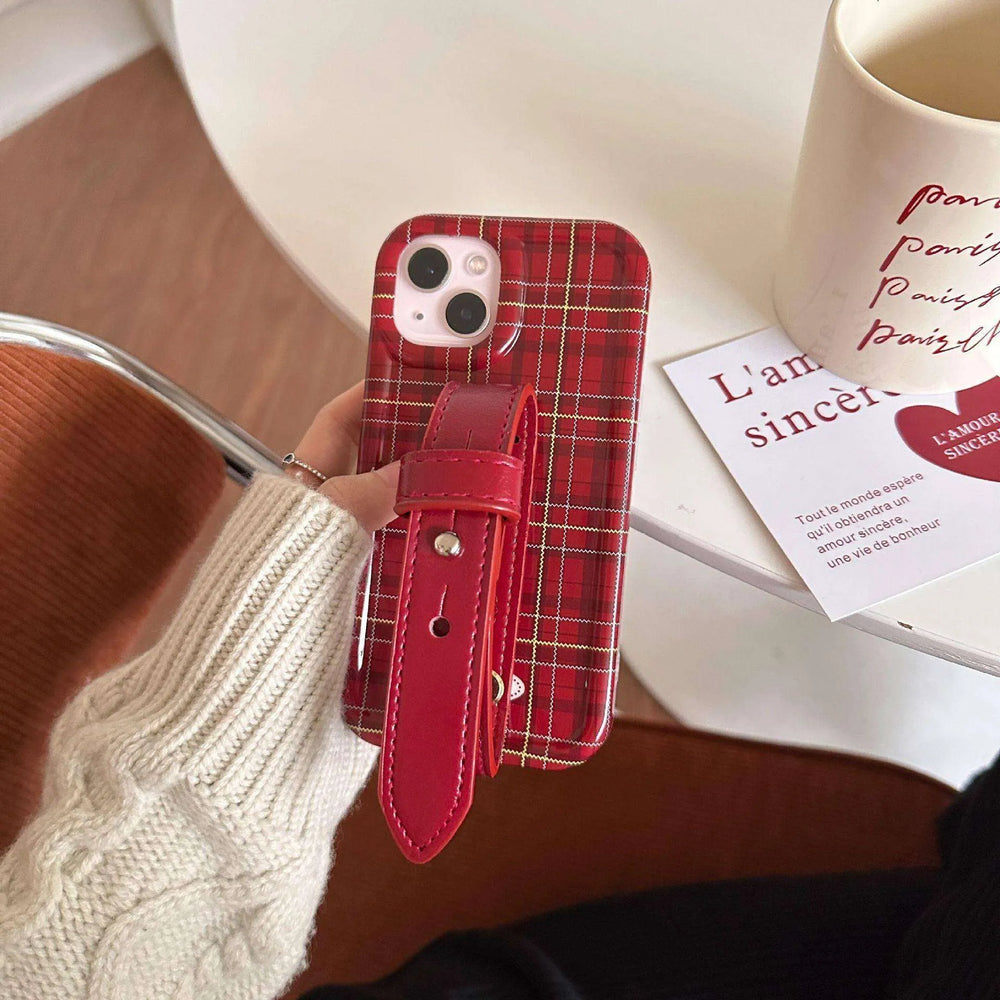 Fashion New Year Wine Red Plaid Phone Case - EX-STOCK CANADA